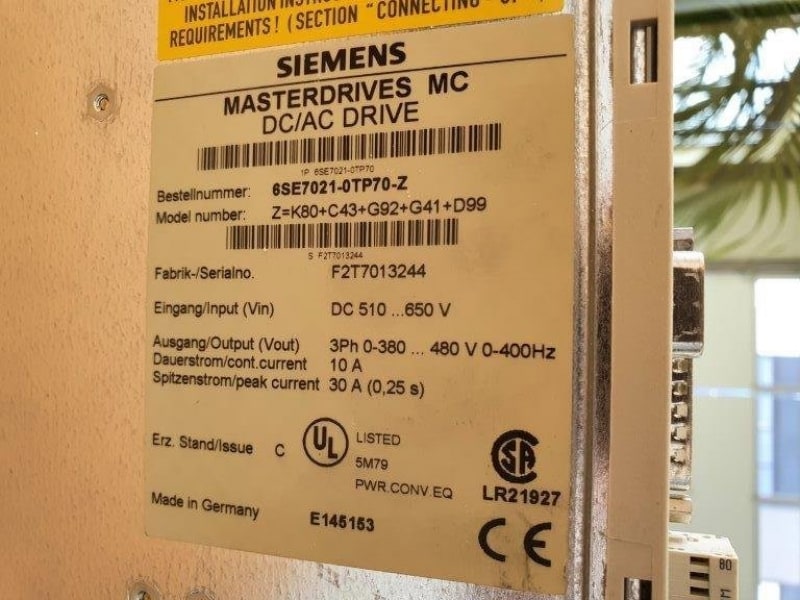 Siemens Masterdrive MC A21005 3