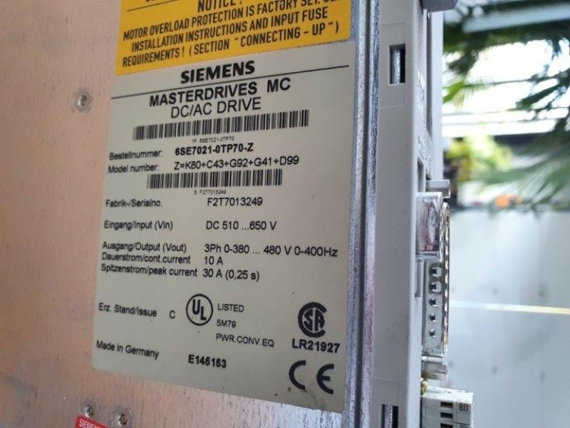 Siemens Masterdrive MC A21007 6