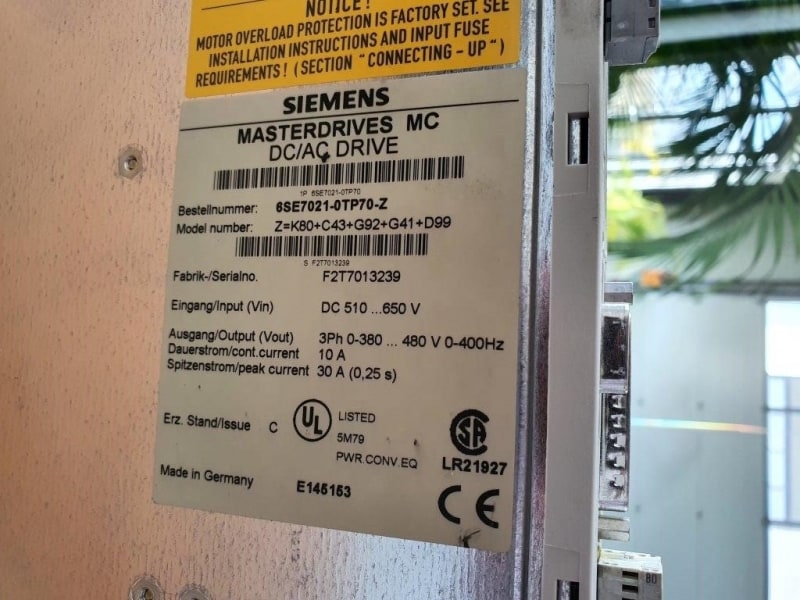 Siemens Masterdrive MC A21014 5