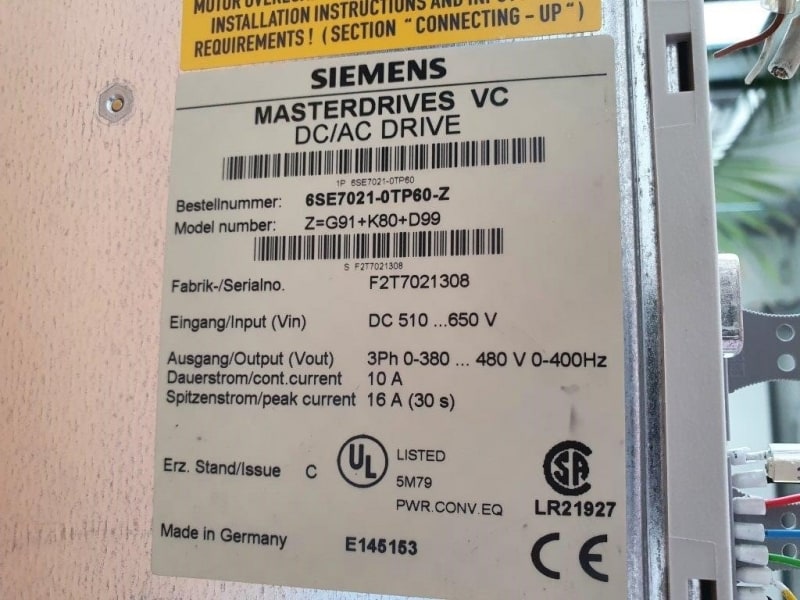 Siemens Masterdrive VC A21017 5