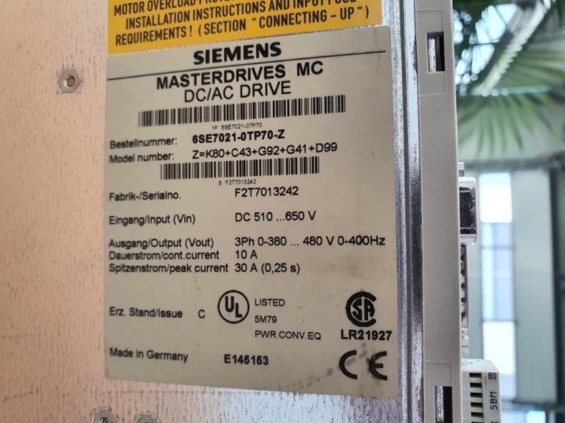 Siemens Masterdrive MC A21018 5