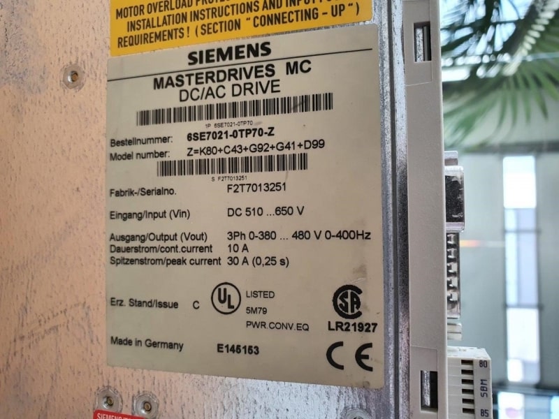 Siemens Masterdrive MC A21019 5