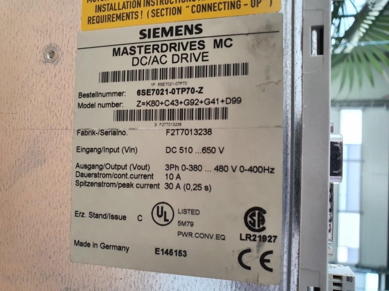 Siemens Masterdrive MC A21021 5