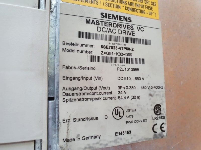 Siemens Masterdrive VC A21023 5