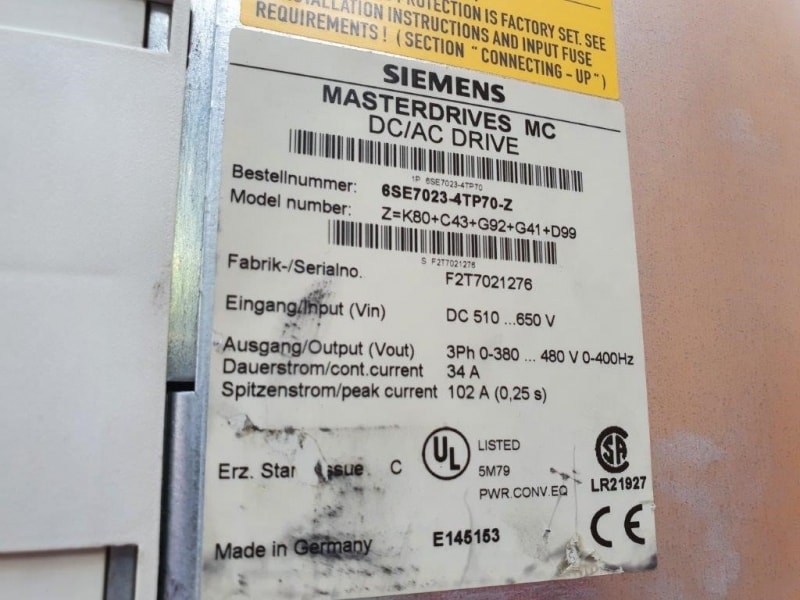 Siemens Masterdrive MC A21025 5