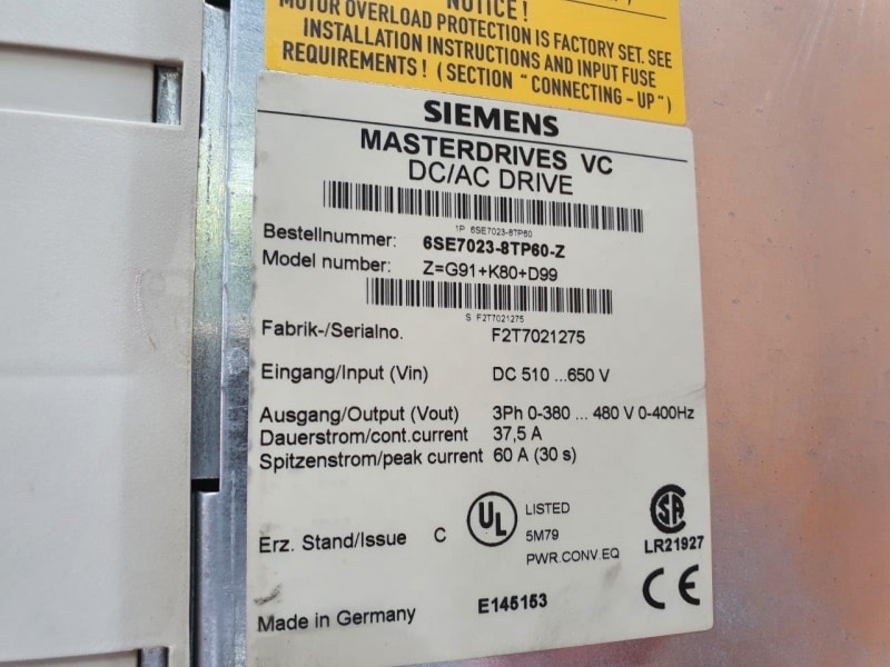Siemens Masterdrive VC A21026 5