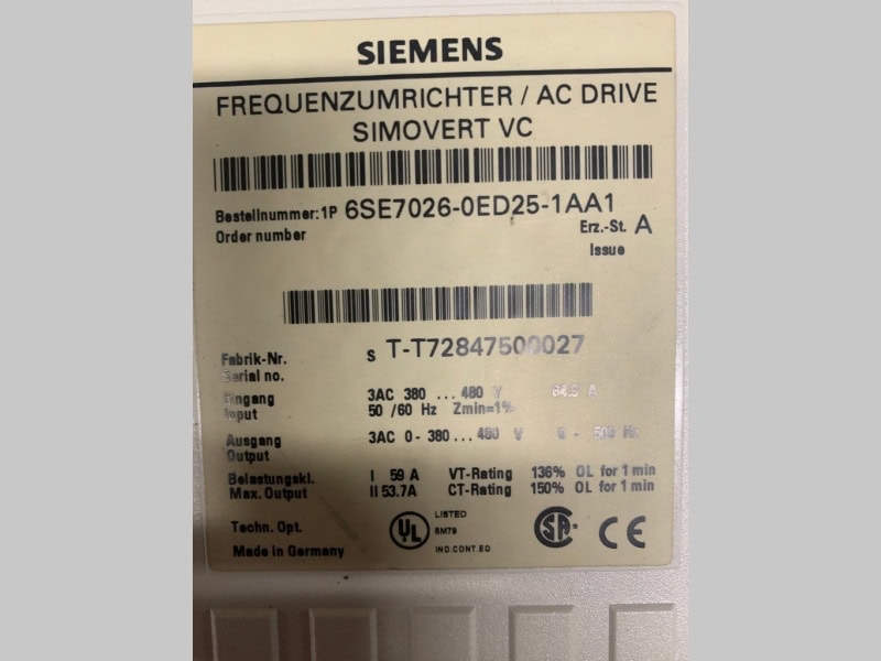 Siemens Masterdive VC A24001 6