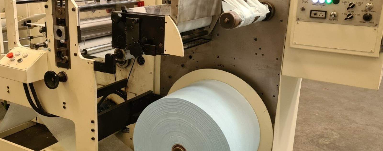 Used AB Graphic Omega SR slitter rewinder for sale